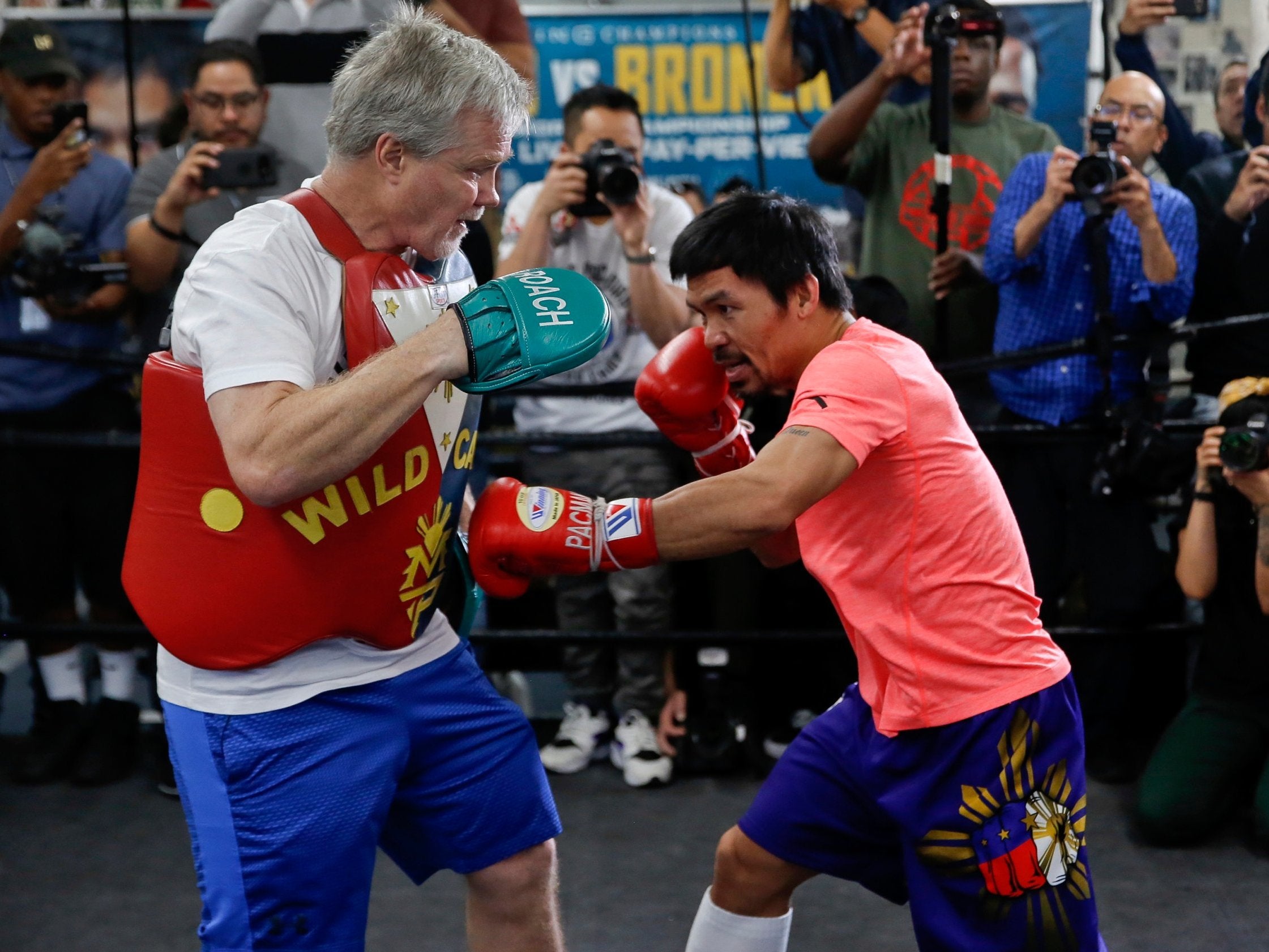 Pacquiao has reunited with trainer Freddie Roach for the bout