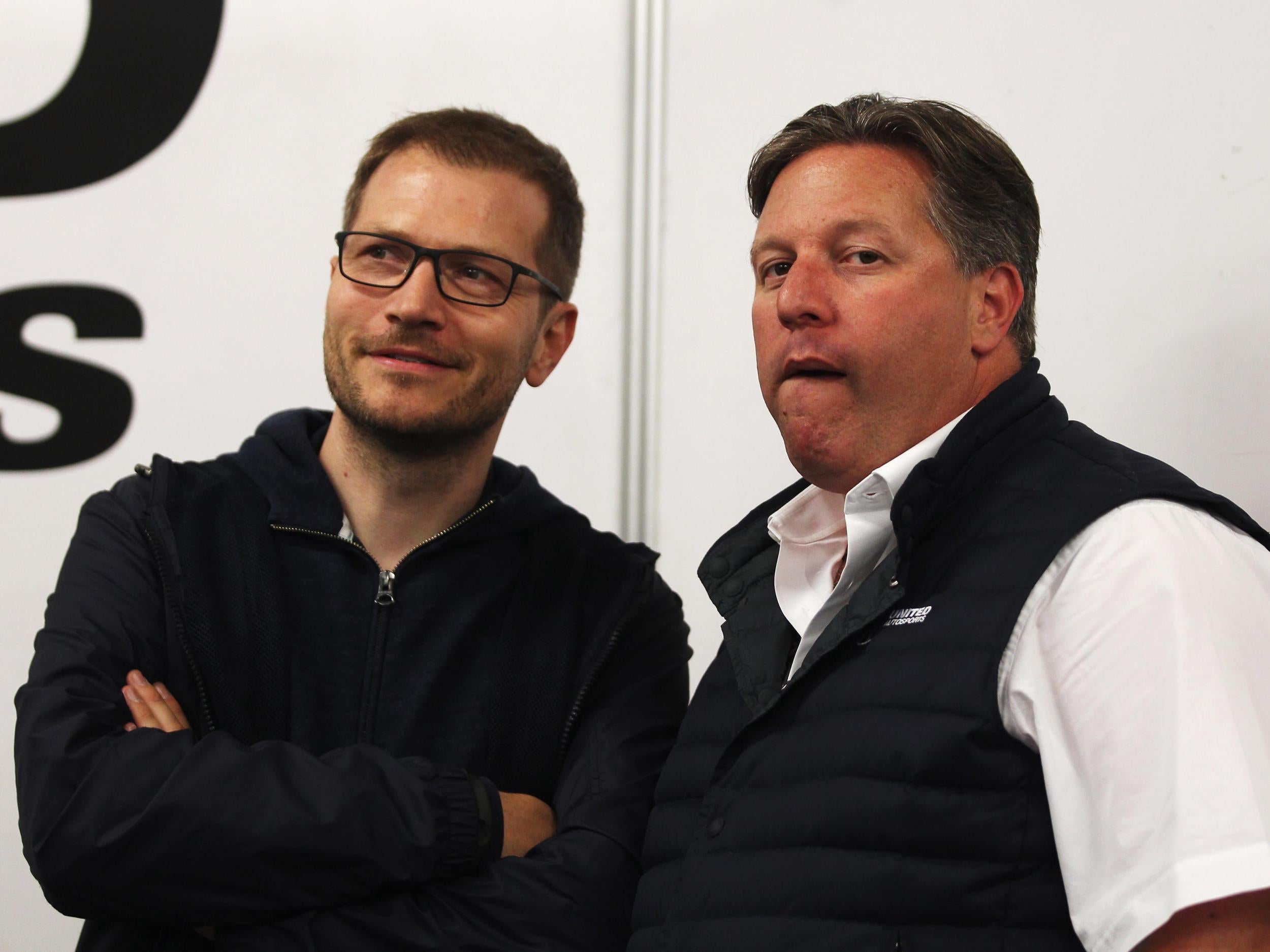 Andreas Seidl [L] joins McLaren as managing director and will report to chief executive Zak Brown [R]