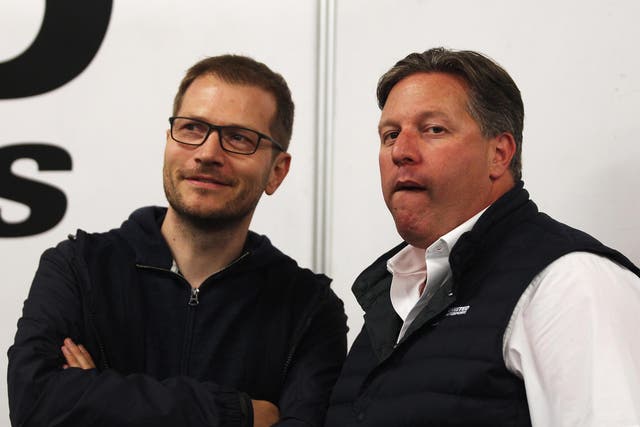 Andreas Seidl [L] joins McLaren as managing director and will report to chief executive Zak Brown [R]