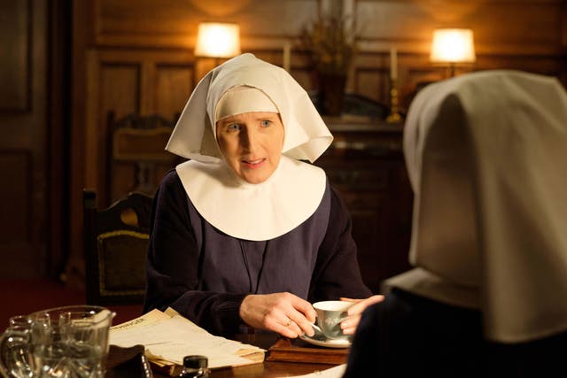 Fenella Woolgar as Sister Hilda in the BBC1 drama