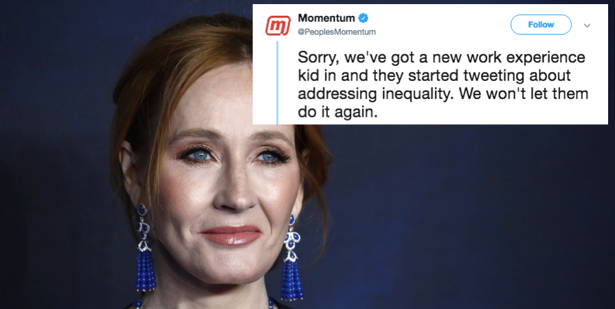 JK Rowling tried to put down Momentum on Twitter, but it had the perfect response