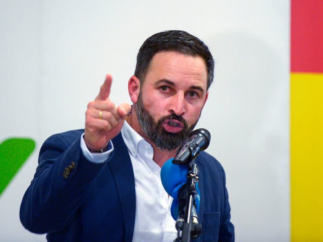 Santiago Abascal, leader of Spain's far-right party Vox