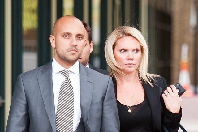 Darren Flood, seen here in 2011 with ex-wife Louise Adams, who had no involvement in and no knowledge of the scam 