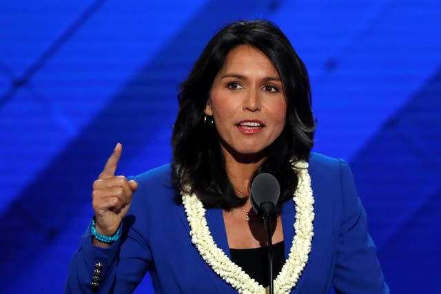 <p>Tulsi Gabbard, the first Hindu and first Samoan-American elected to congress</p>