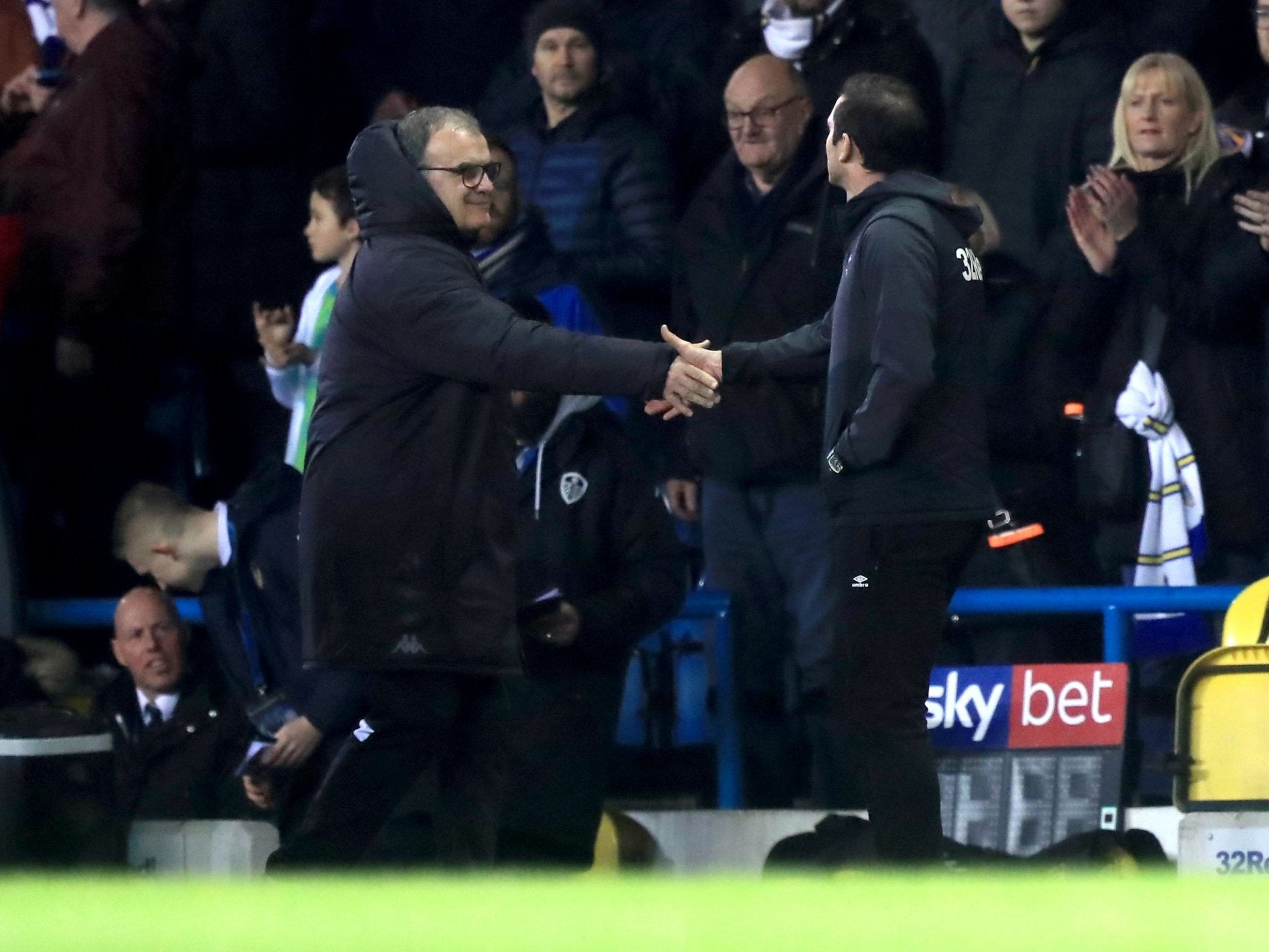 Bielsa and Frank Lampard were friendly despite the controversy