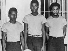 Four black men wrongly convicted of raping white teen in 1949 pardoned