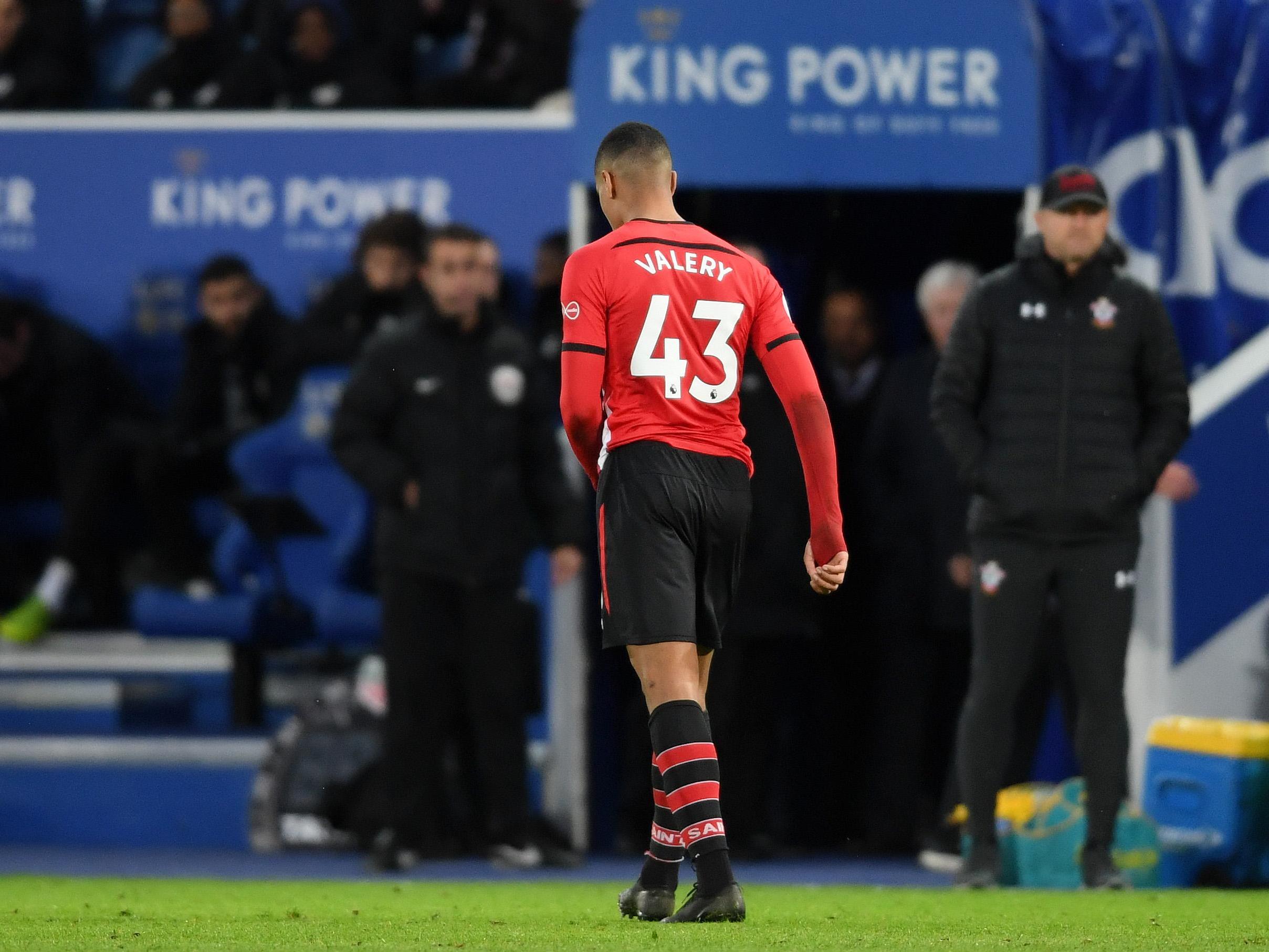 Yan Valery was sent off for two yellow cards