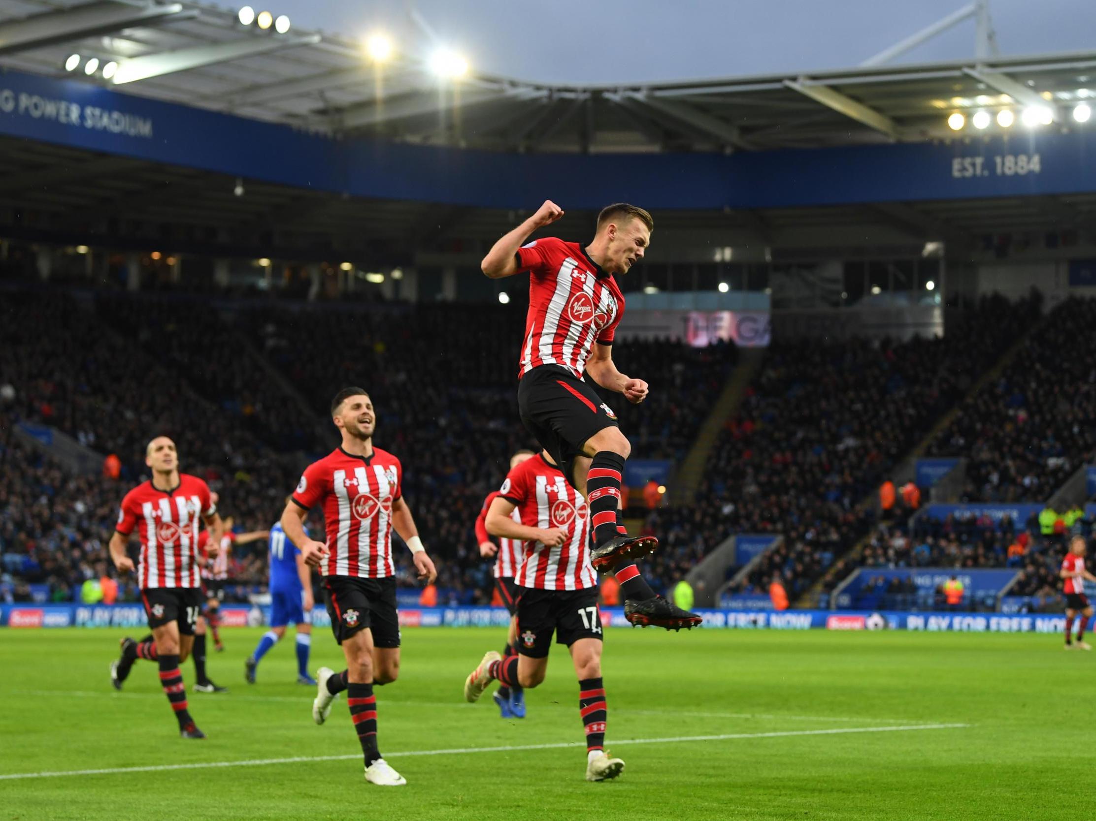 James Ward-Prowse celebrates after converting from the spot for Southampton