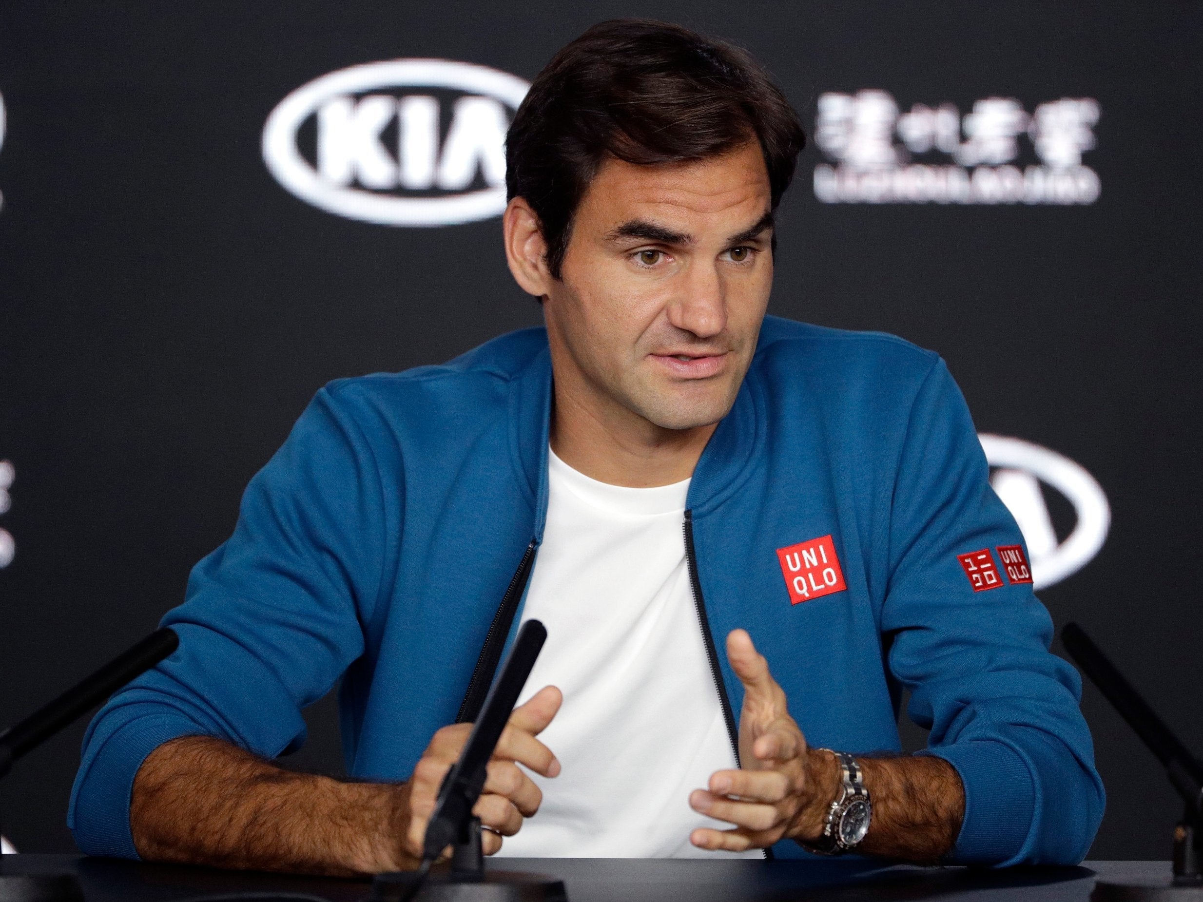 Federer is the defending champion in Melbourne