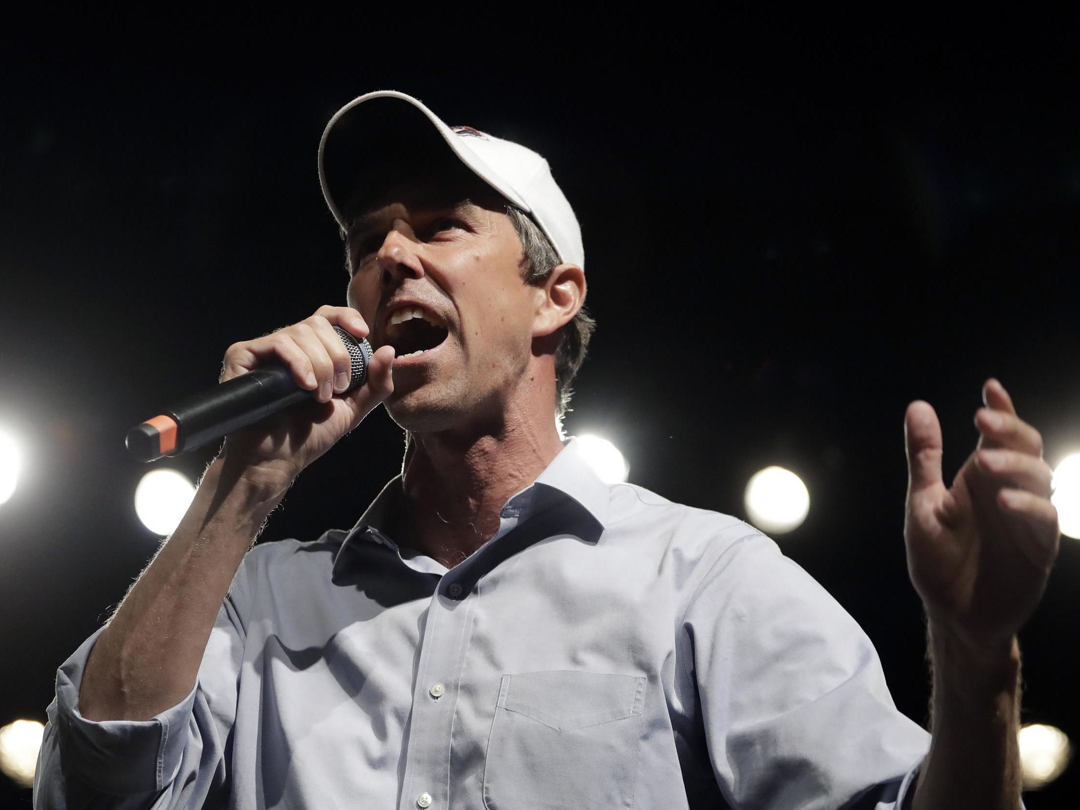 Representative Beto O'Rourke, speaks during a campaign rally in El Paso, Texas, 5 November 2018. The one-time punk-rocker is doing anything he can to stay in the spotlight without formally starting a campaign.