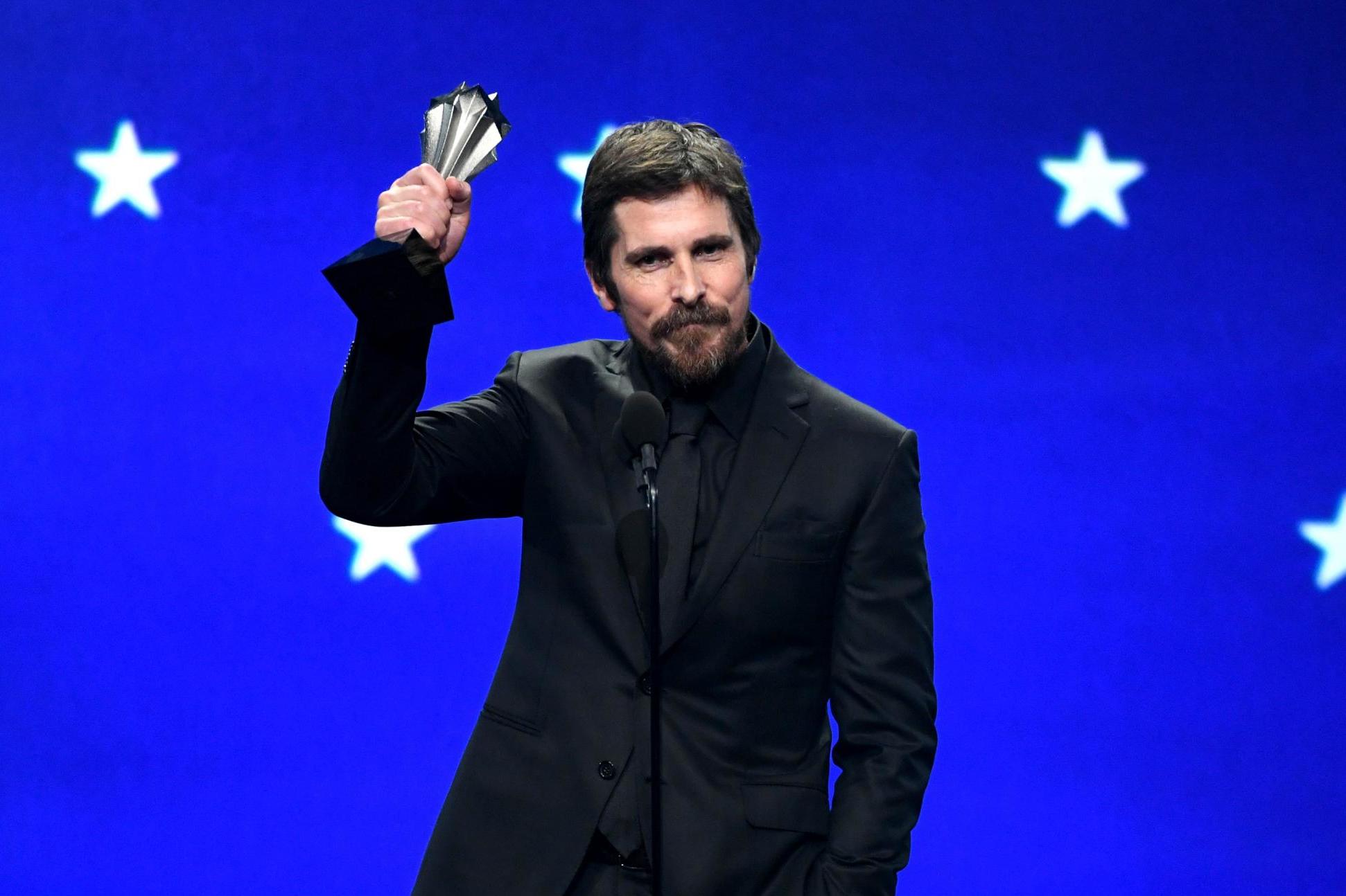 Christian Bale accepts the Best Actor award for 'Vice' at Critics Choice Awards