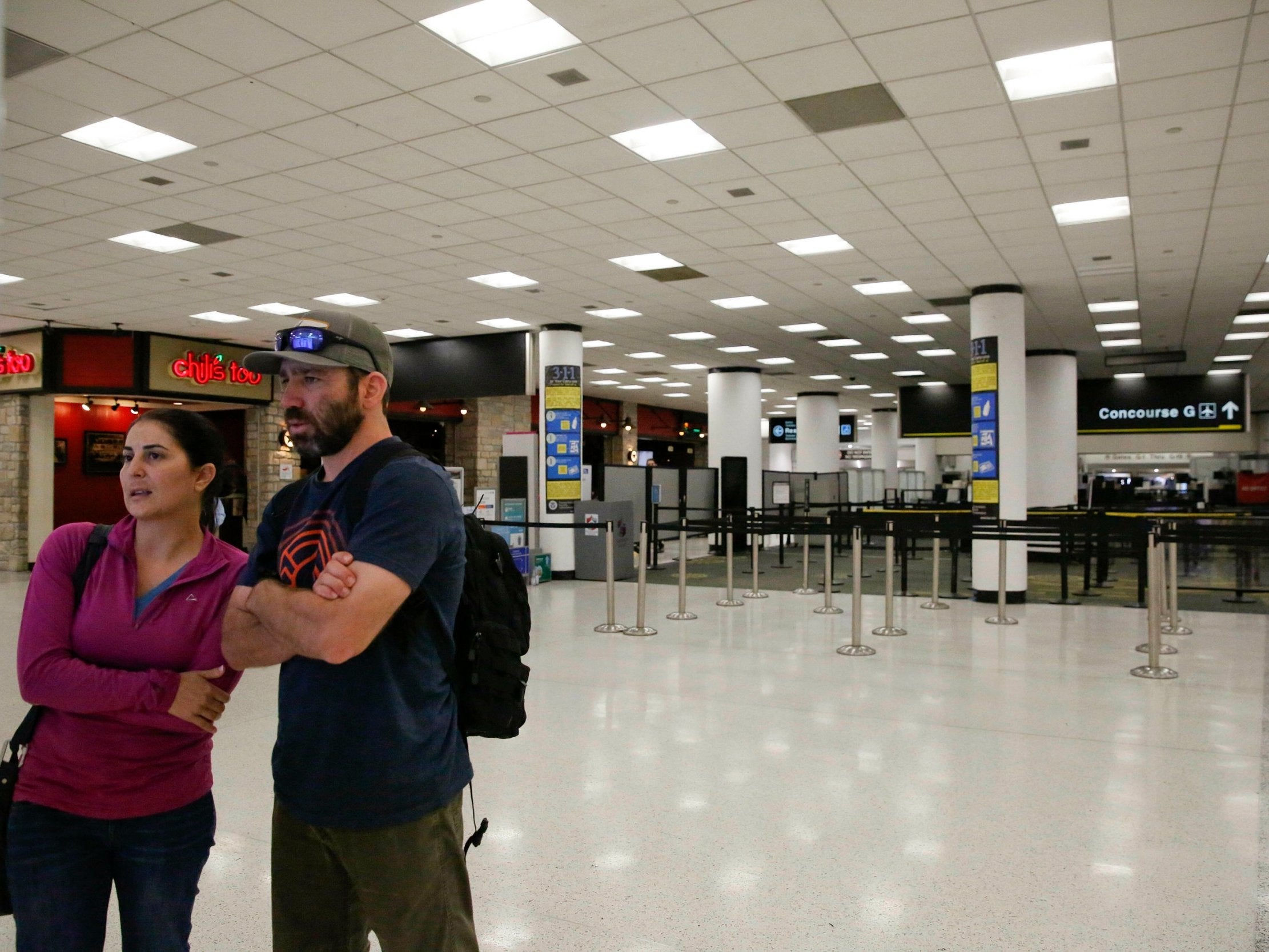 A closed down terminal at the Miami International Airport on 12 January, 2019. The partial US government shutdown is starting to strain the national aviation system, with unpaid security screeners staying home, air traffic controllers suing the government and safety inspectors off the job.