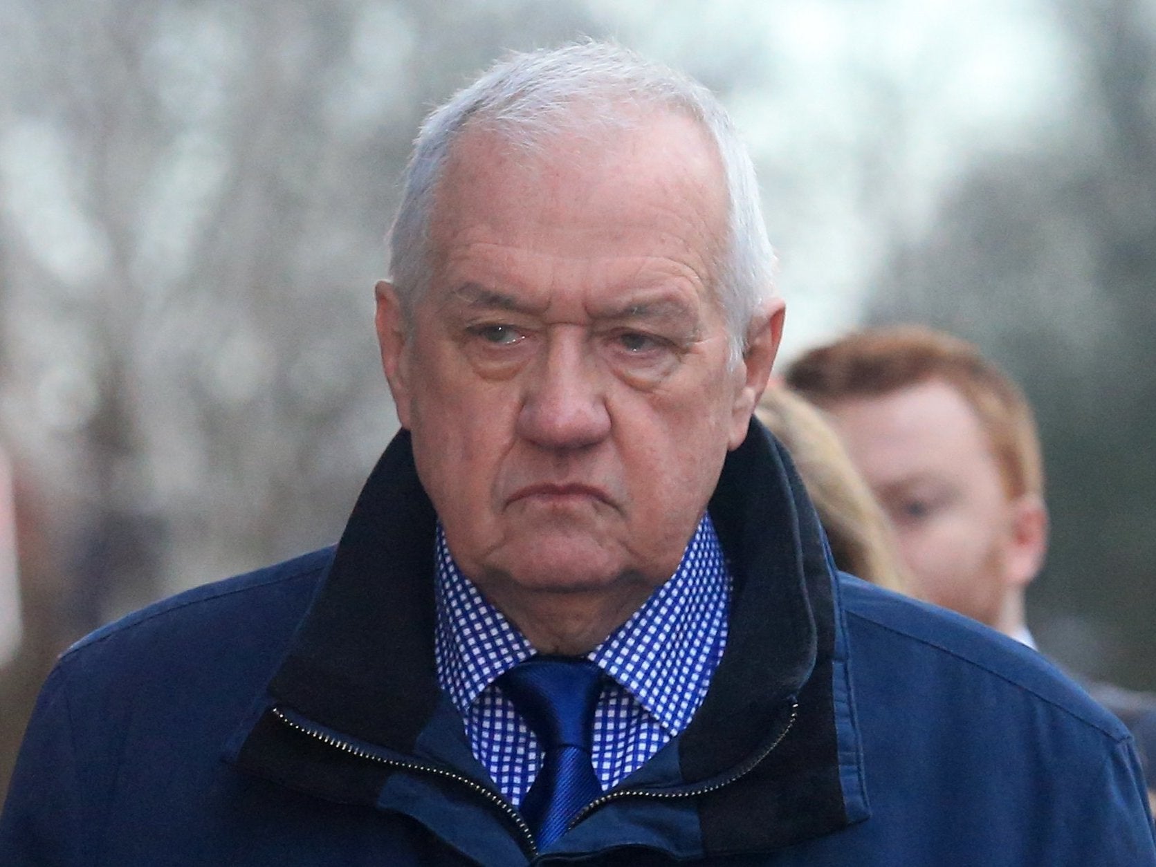 David Duckenfield, matchday police commander at the Hillsborough football stadium disaster, arrives at court in Preston on Monday