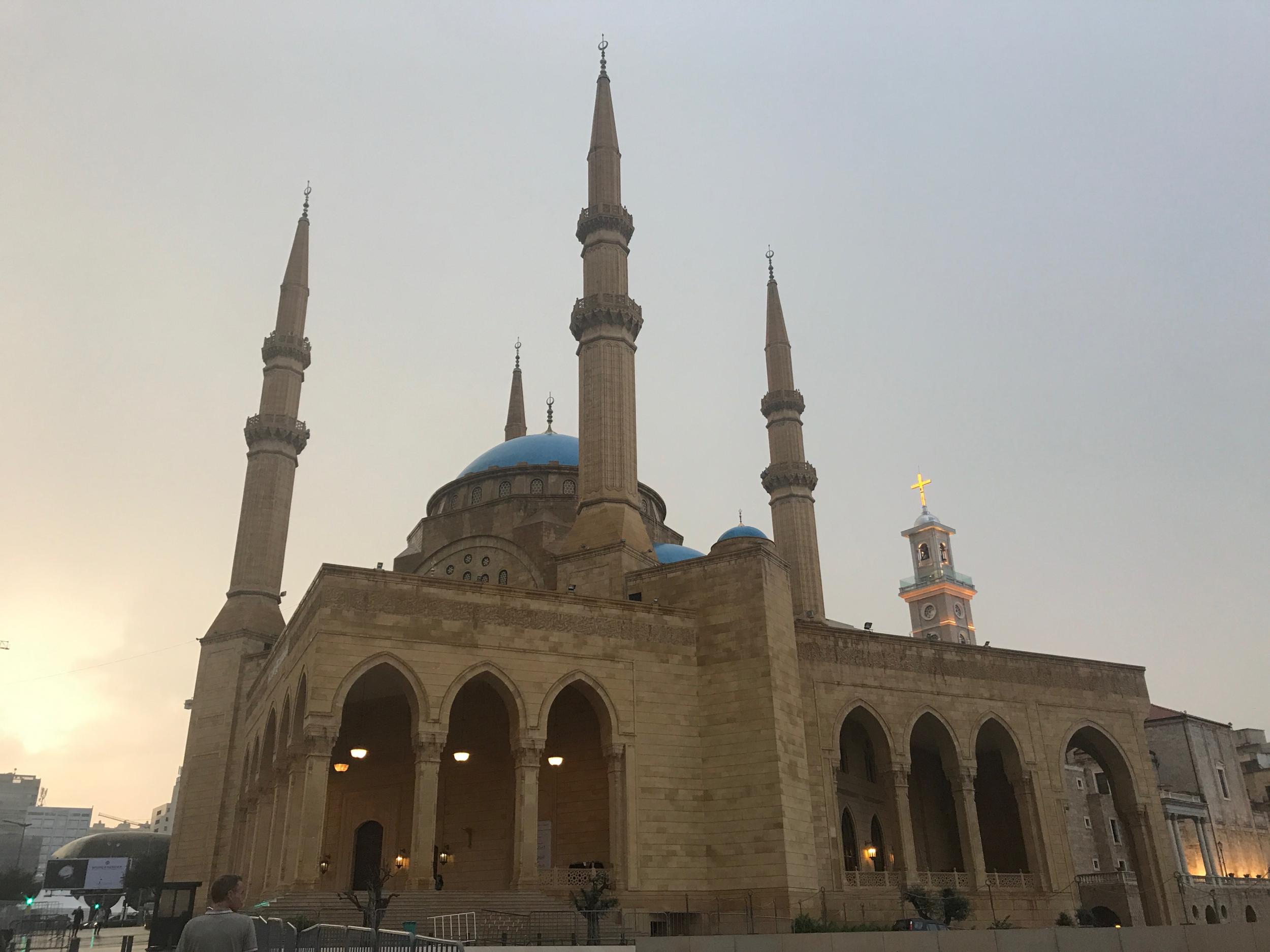 The Blue Mosque, which dominates Martyrs Square