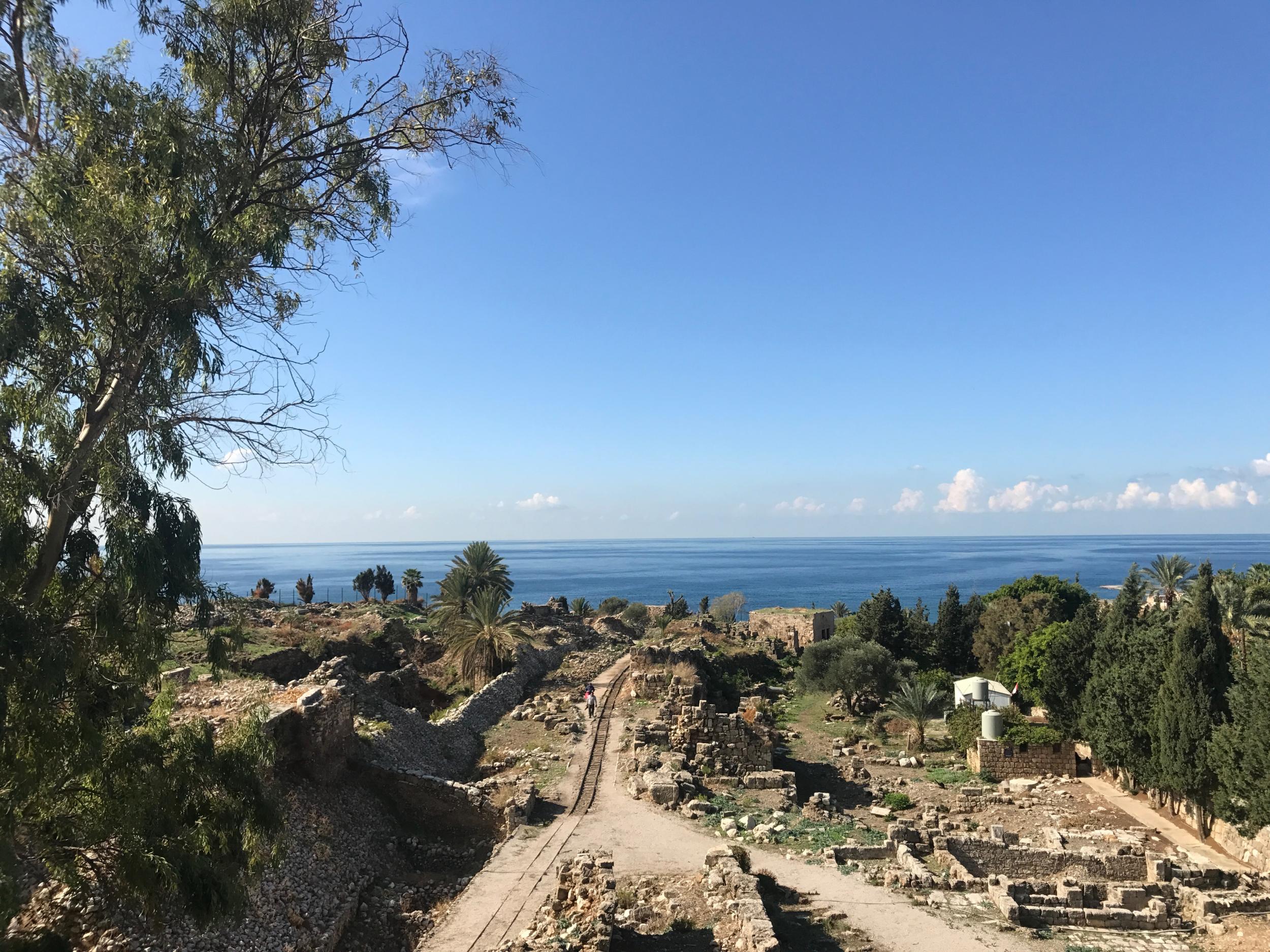 Looking out to the Mediterranean in Byblos