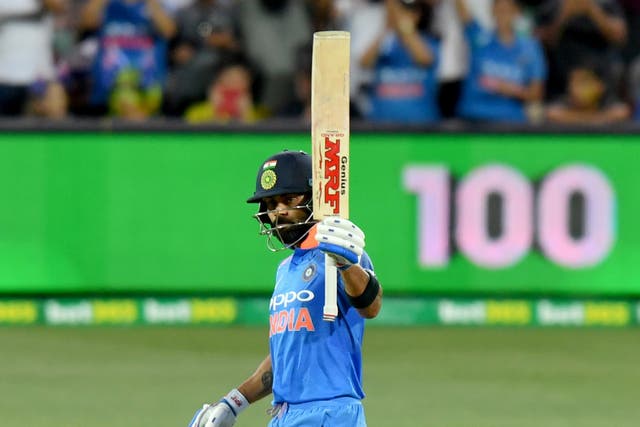 India's captain scored his 39th ODI century