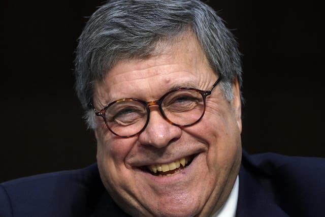 Attorney General nominee William Barr testifies before the Senate Judiciary Committee on Capitol Hill in Washington, Tuesday, Jan. 15, 2019.