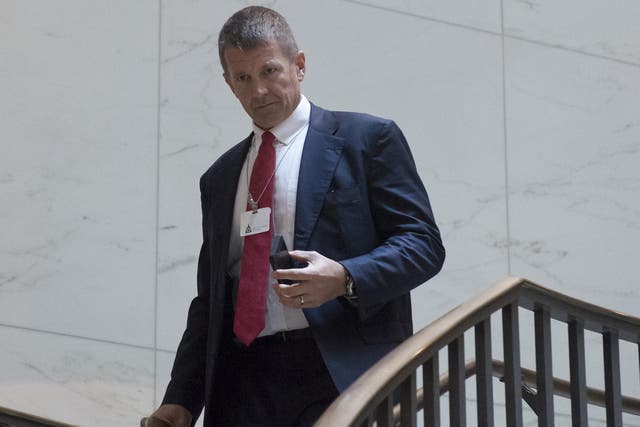 <p>Erik Prince’s firm Blackwater received hundreds of millions of dollars in government contracts during the Iraq and Afghan wars</p>