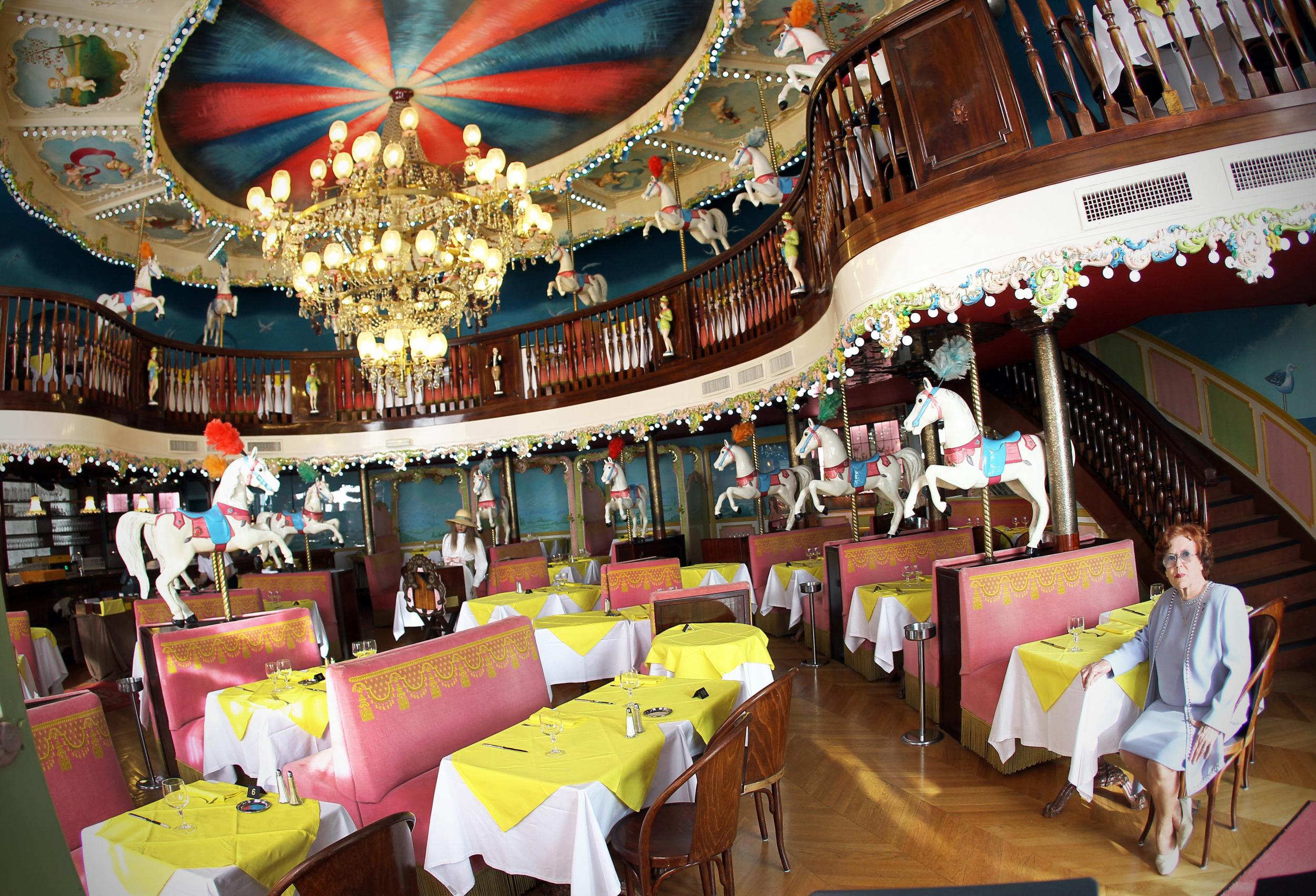 Augier in the Negresco’s decadent La Rotonde restaurant in 2010