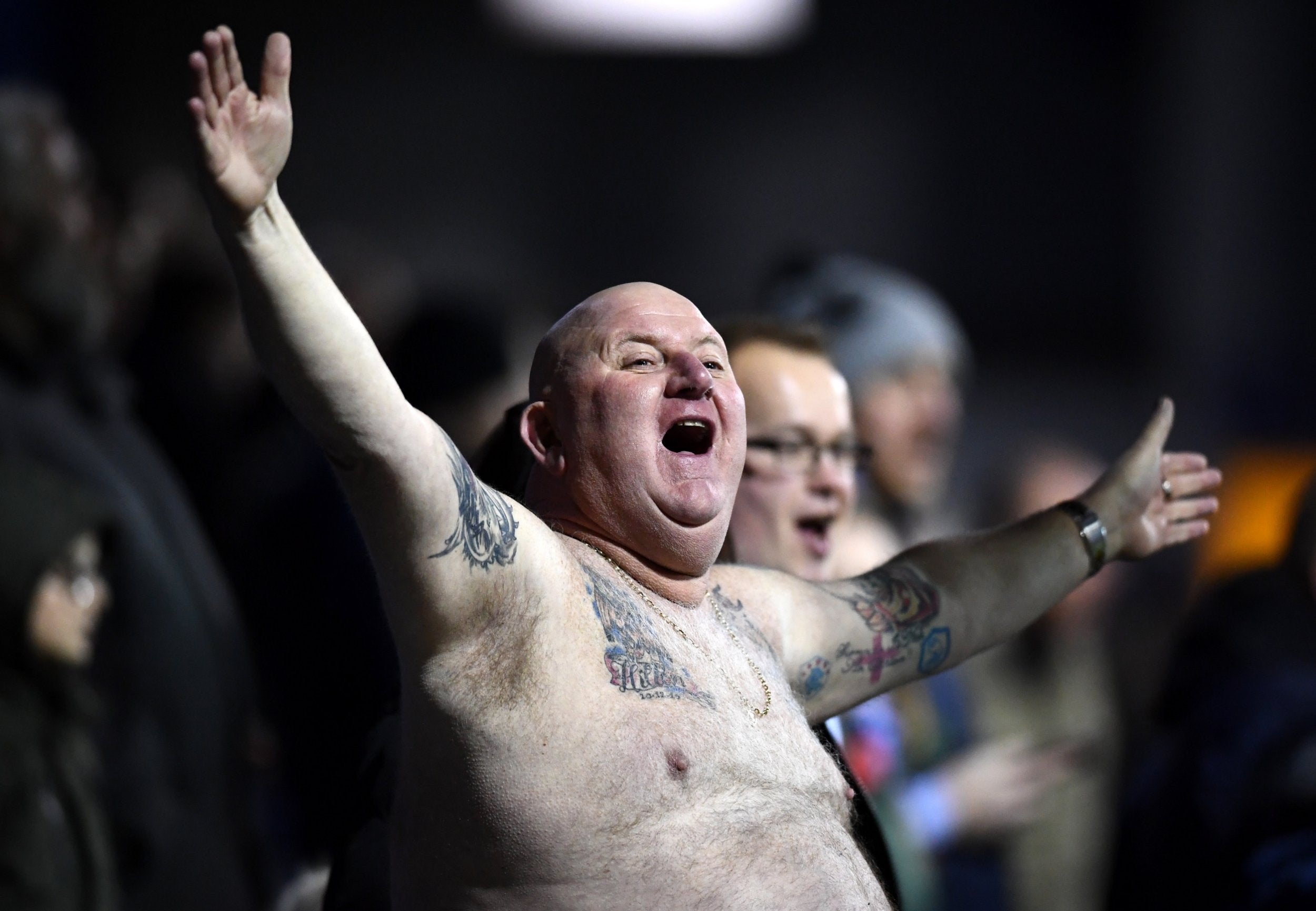 An enthusiastic Sheffield Wednesday fan at Kenilworth Road