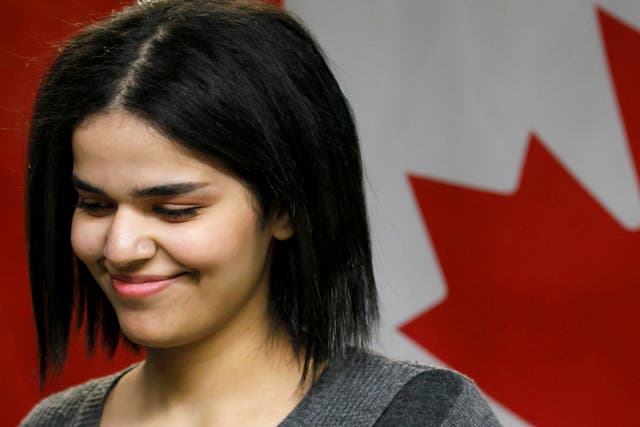 Rahaf Mohammed al-Qunun has started a new life in Canada