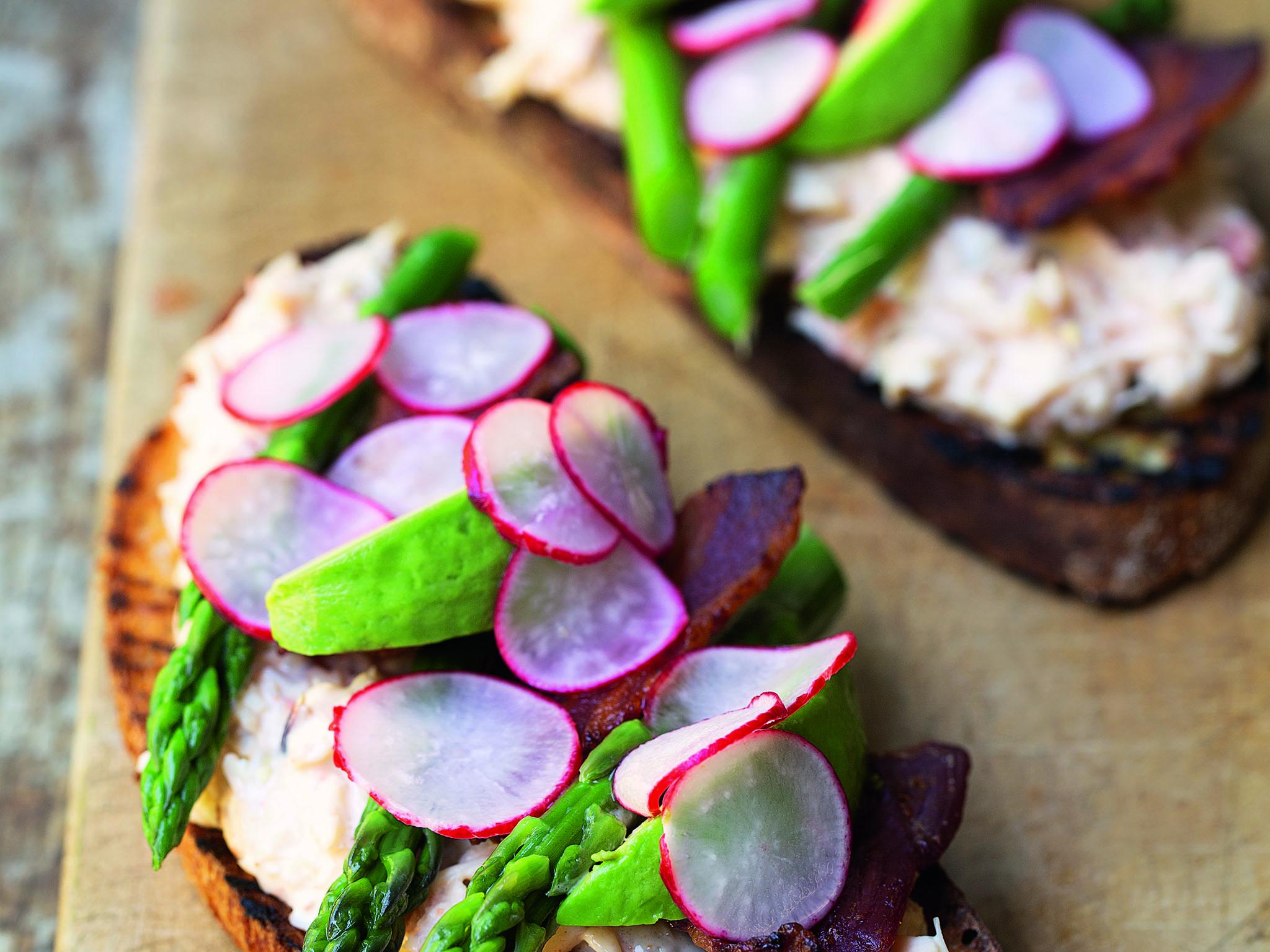 Scandi-style open sandwiches are extremely versatile – just be sure to include a bit of crunch