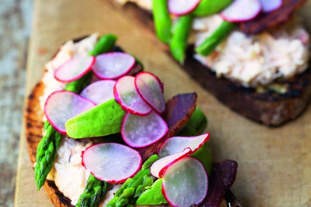 Scandi-style open sandwiches are extremely versatile – just be sure to include a bit of crunch