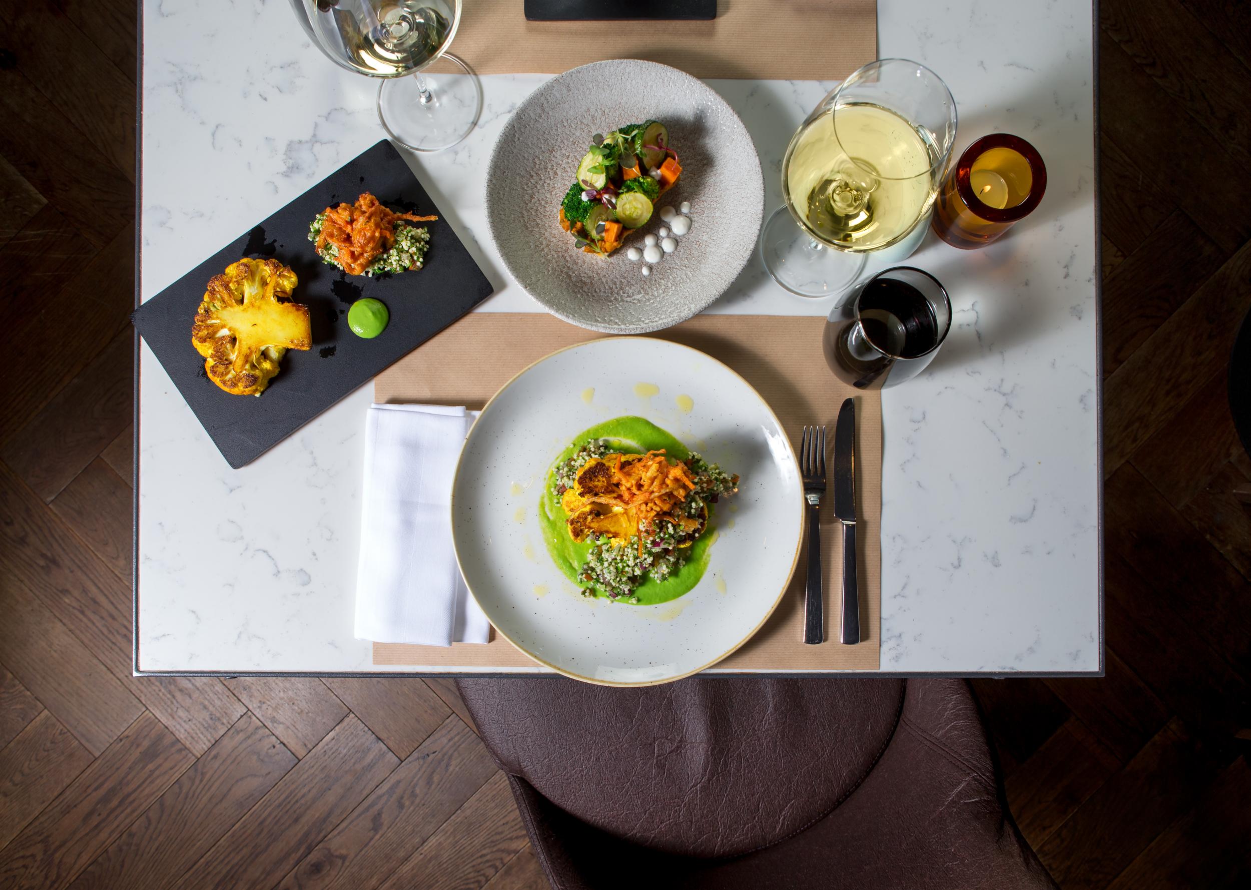 An extensive vegan menu offers a wealth of choice (Hilton London Bankside )