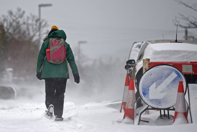 Britain will face icy temperatures and disruptive snow for at least four weeks