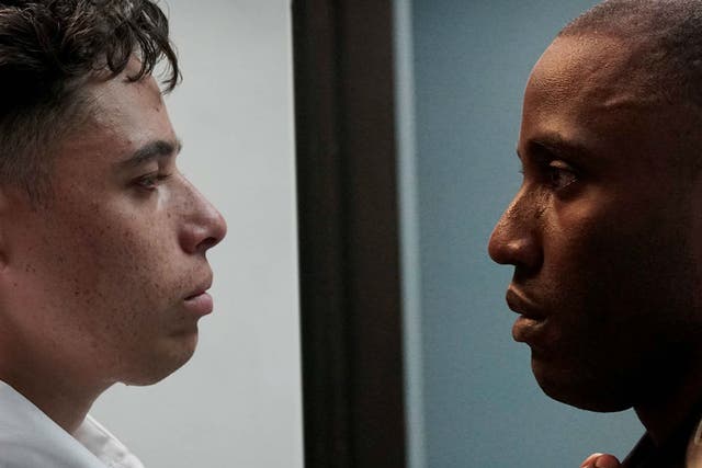 Anthony Ramos (Manny, left) and John David Washington (Dennis) in ‘Monsters and Men’
