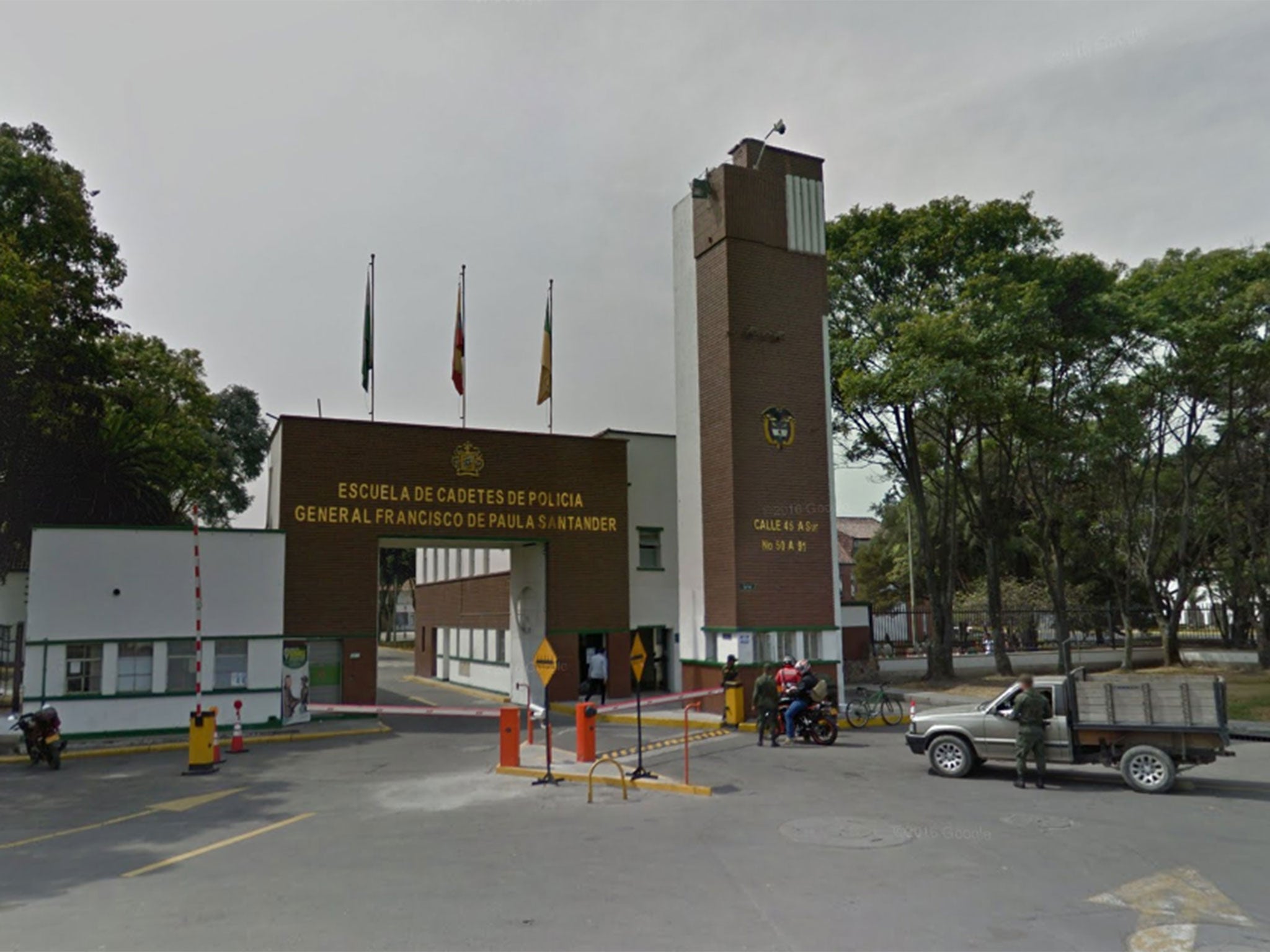 The General Santander National Police Academy in Bogota, which has been hit by a car bomb