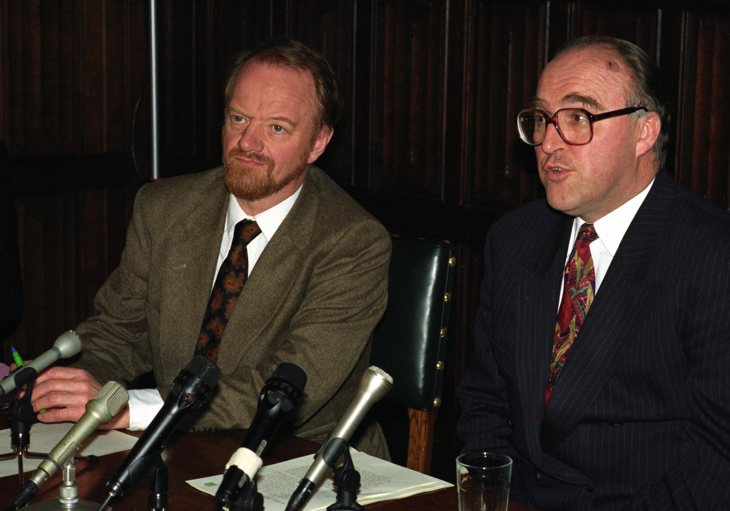 With Robin Cook in 1992