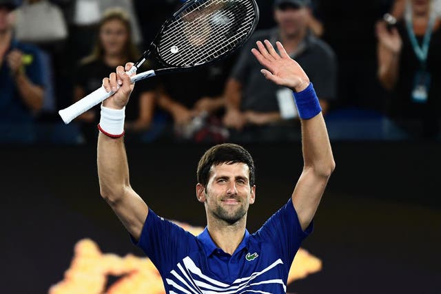 Novak Djokovic beat his French opponent 6-3 7-5 6-4