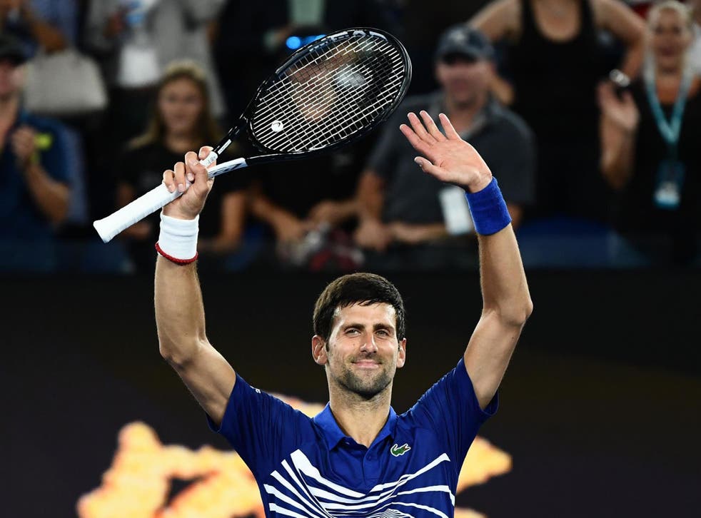 Novak Djokovic beat his French opponent 6-3 7-5 6-4