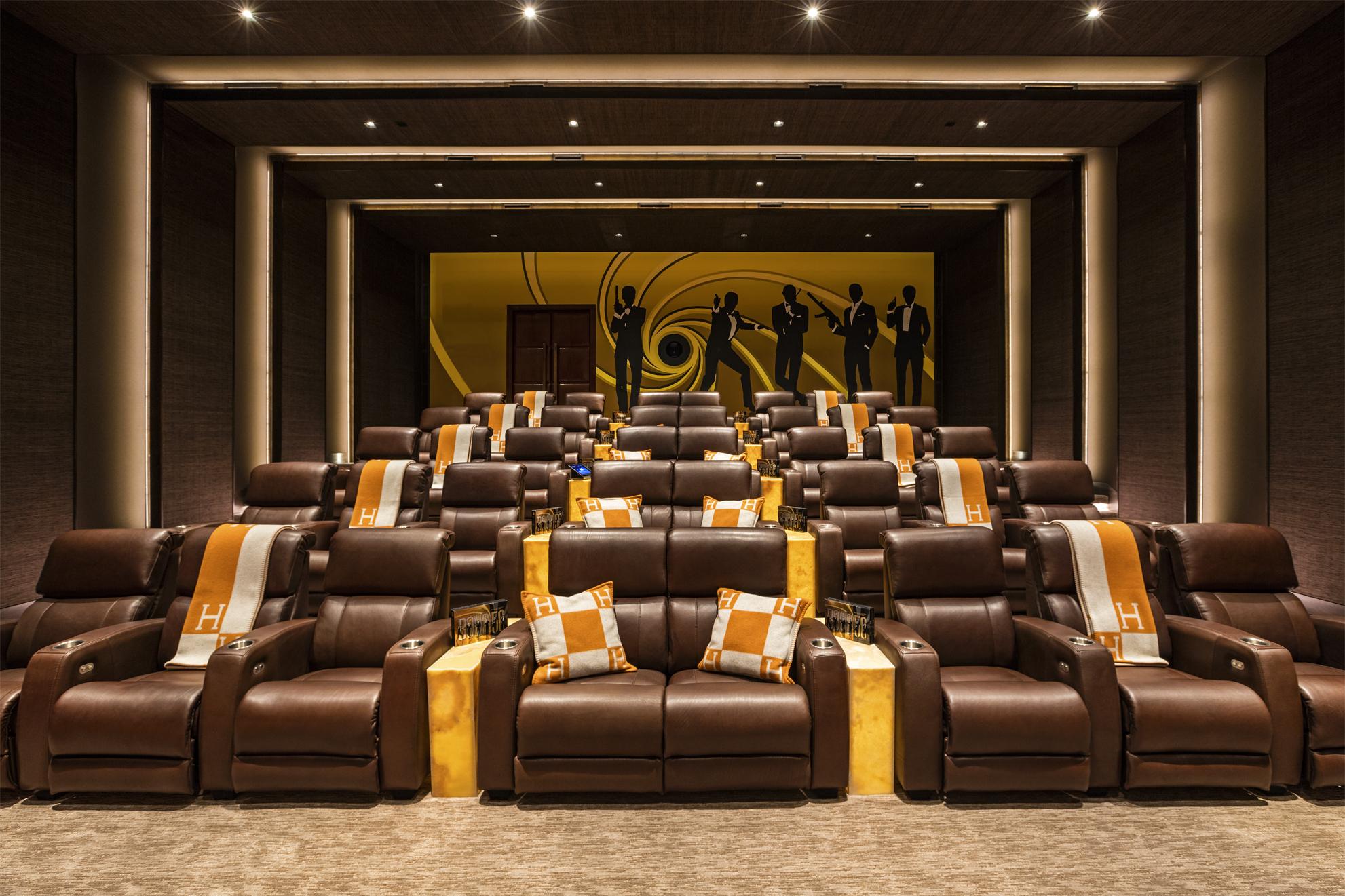 The movie theatre seats 40 (Berlyn Photography)