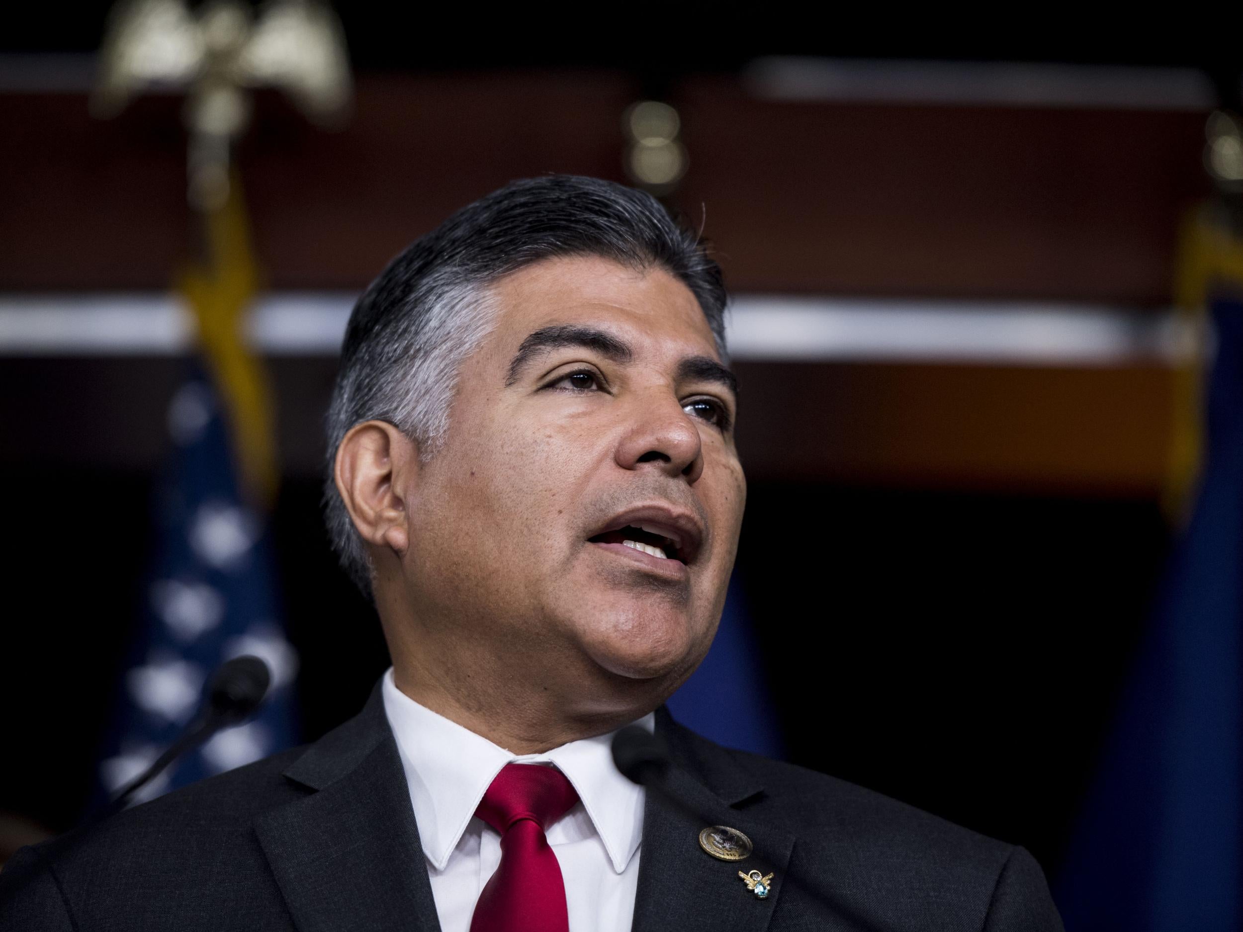 Representative Tony Cardenas, D-Calif, speaks during the House Democrats' news conference on their "A Better Deal" agenda