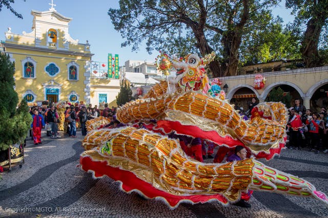 Chinese New Year celebrations in Old Town Macau