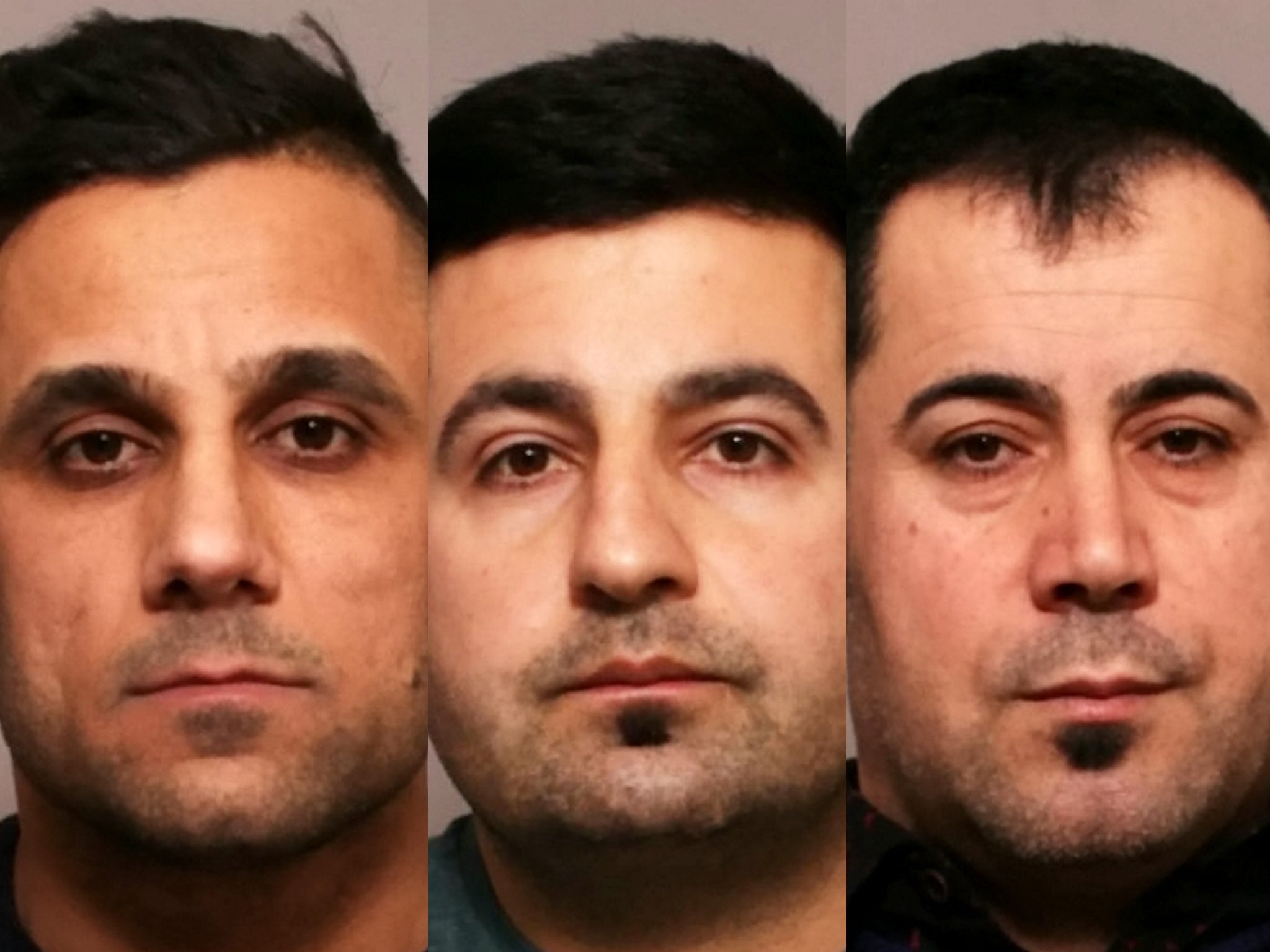 Kurd, Hassan and Ali (left to right) all receieved life sentences for their roles in the plot