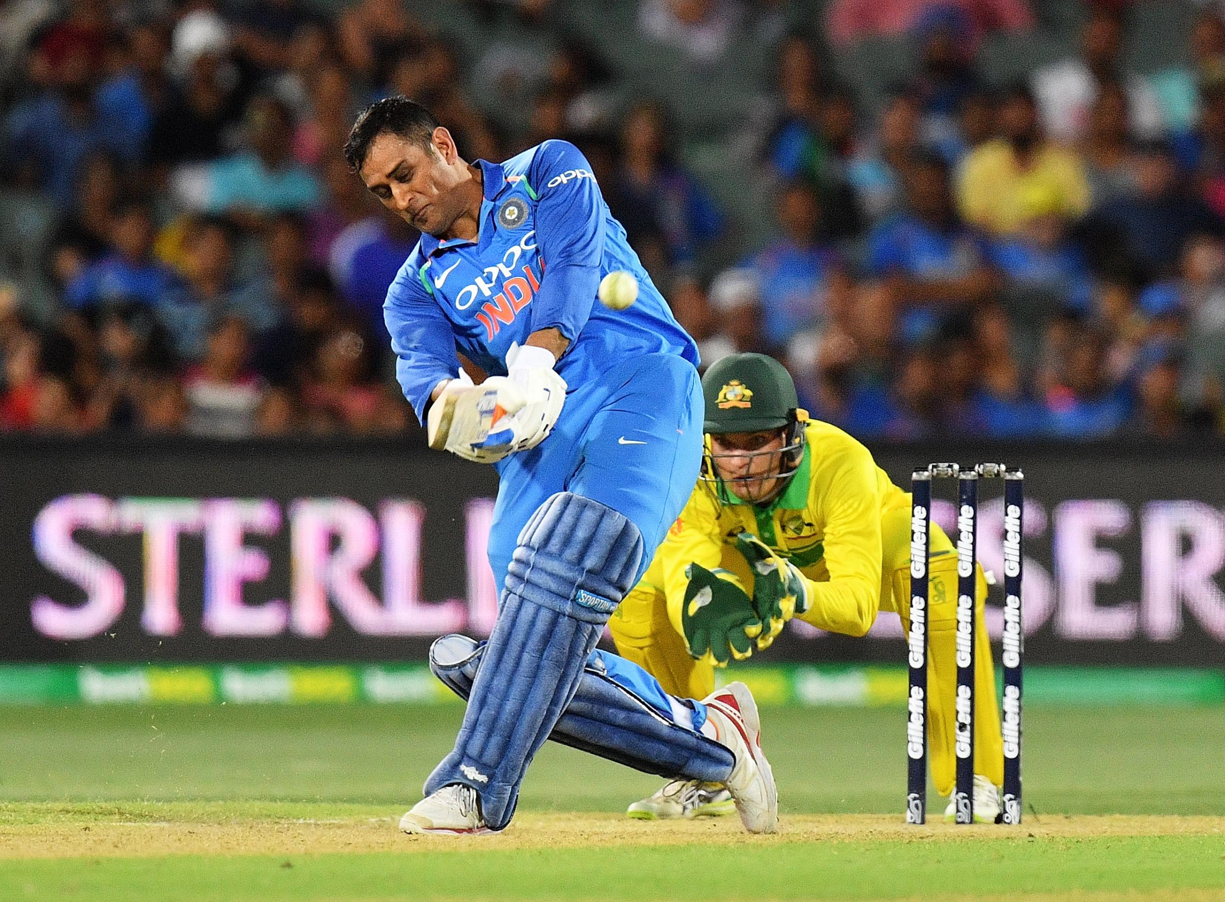 MS Dhoni kicked into action against Australia late in proceedings - or maybe just on time