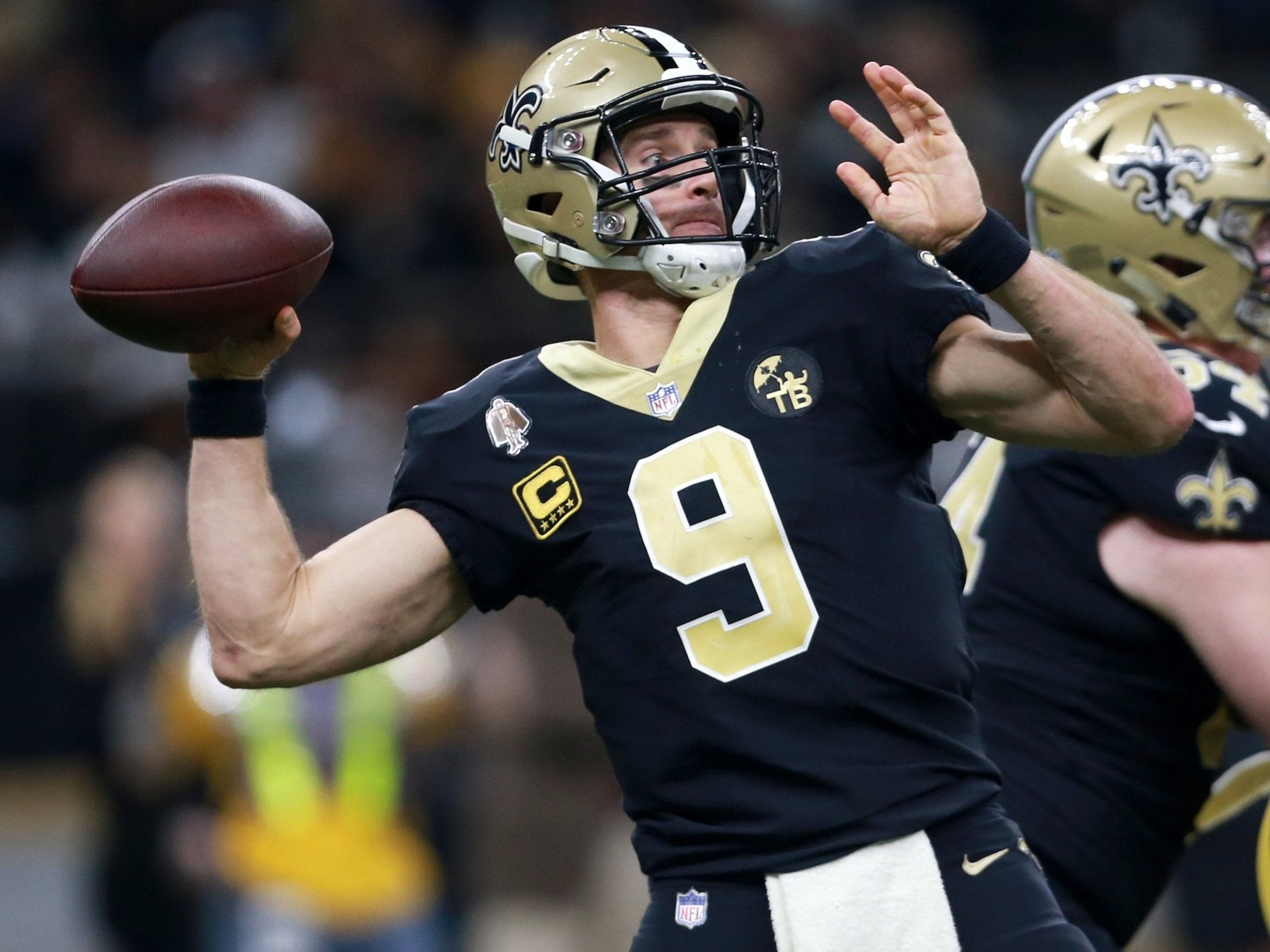 Brees will lead his New Orleans Saints into battle this weekend