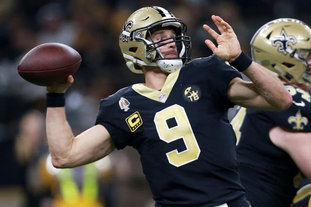 Brees will lead his New Orleans Saints into battle this weekend