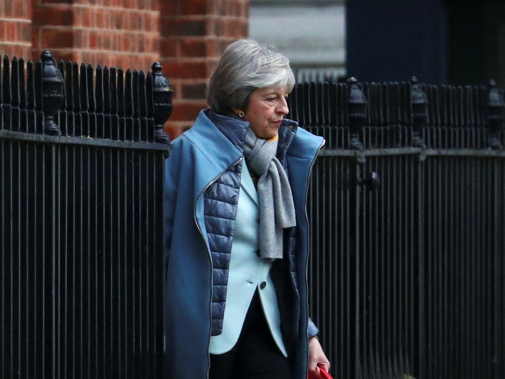 Theresa May leaves Downing Street last week