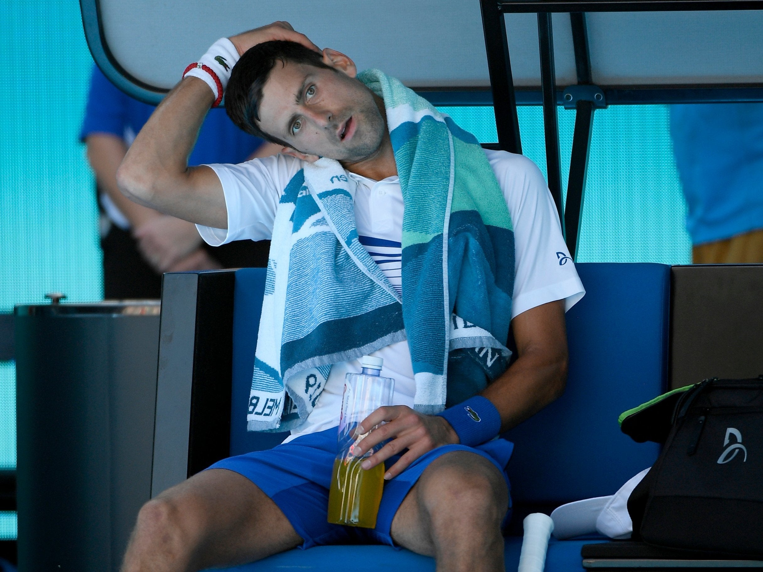 Djokovic went on to lose the next two games after his outburst
