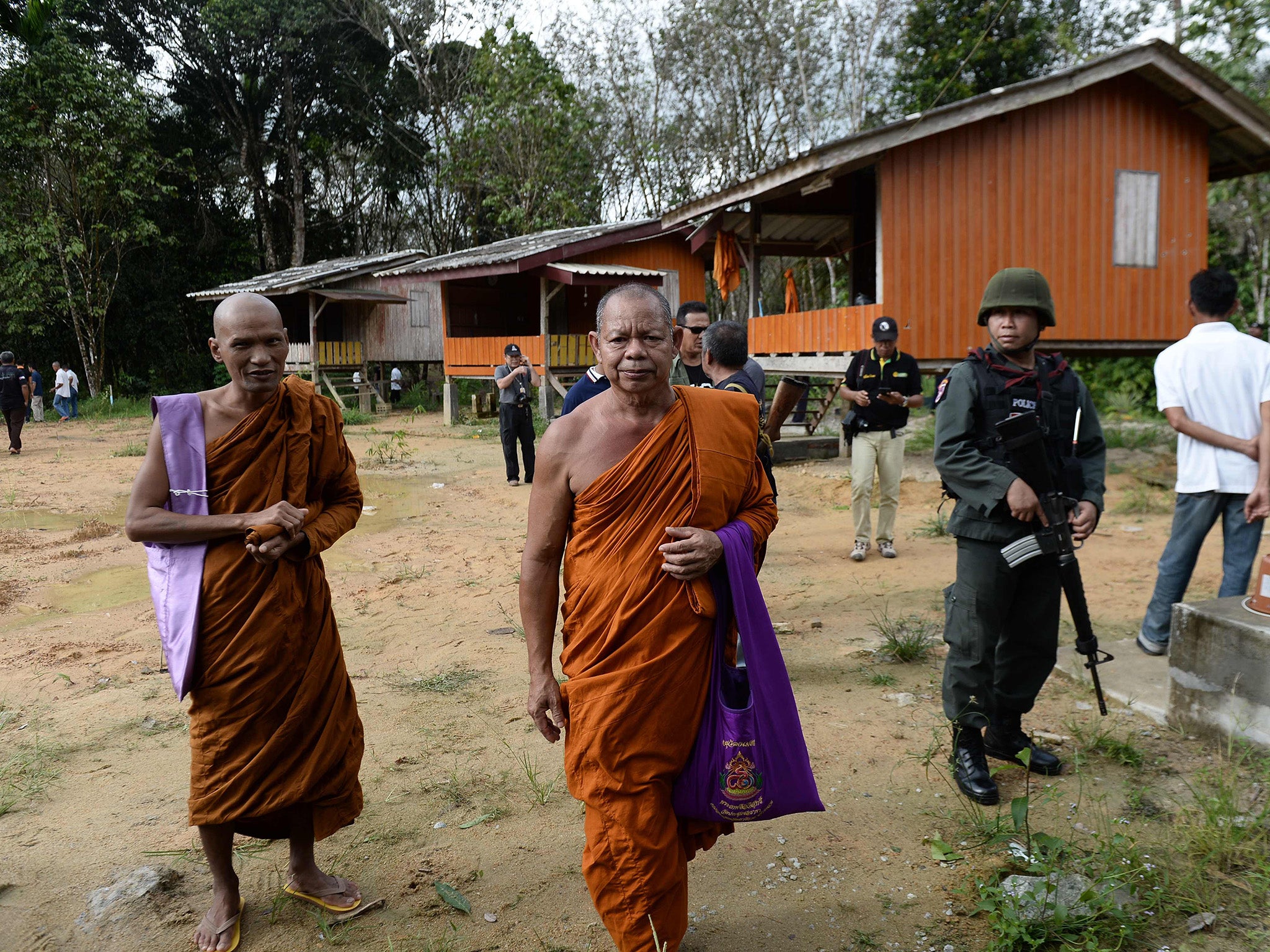 The Rattanaupap temple in Narathiwat province was stormed by gunmen presumed to be Muslim insurgents