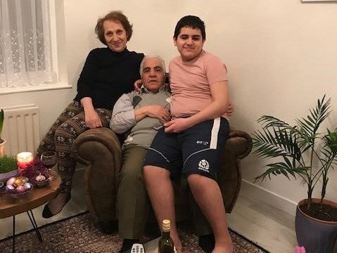 The couple with their grandson