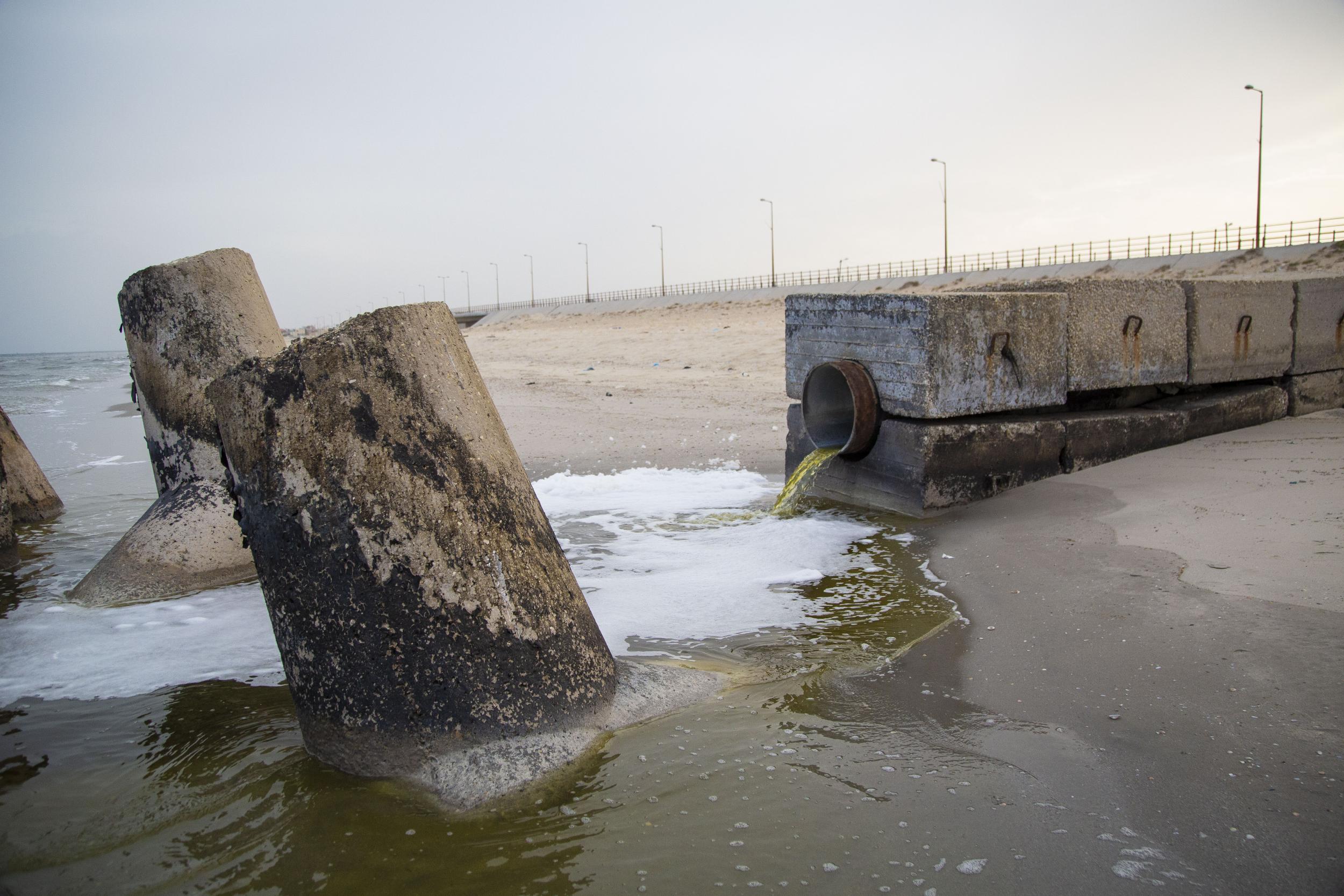 Sewage pours into the sea in central Gaza (Bel Trew/The Independent)