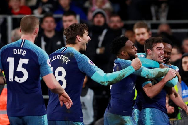 Tottenham's Harry Winks celebrates scoring their second goal