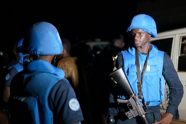 A solider from the United Nations Mission in Mali