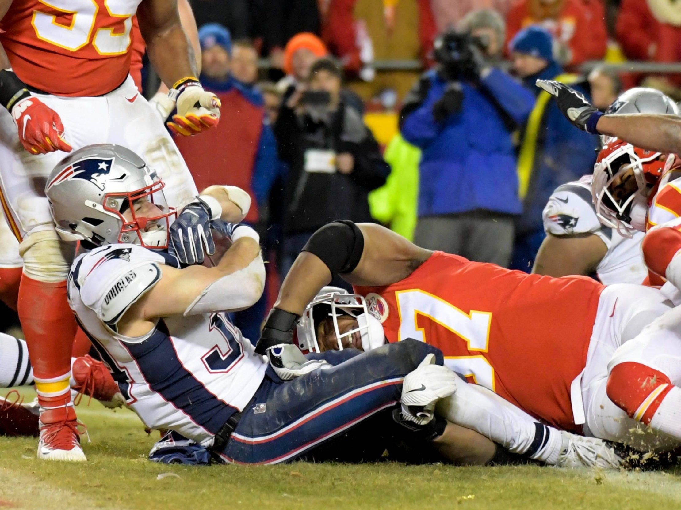 Red Burkhead scores the game-winning touchdown