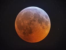 Skywatchers get rare chance to see 'super blood wolf moon'